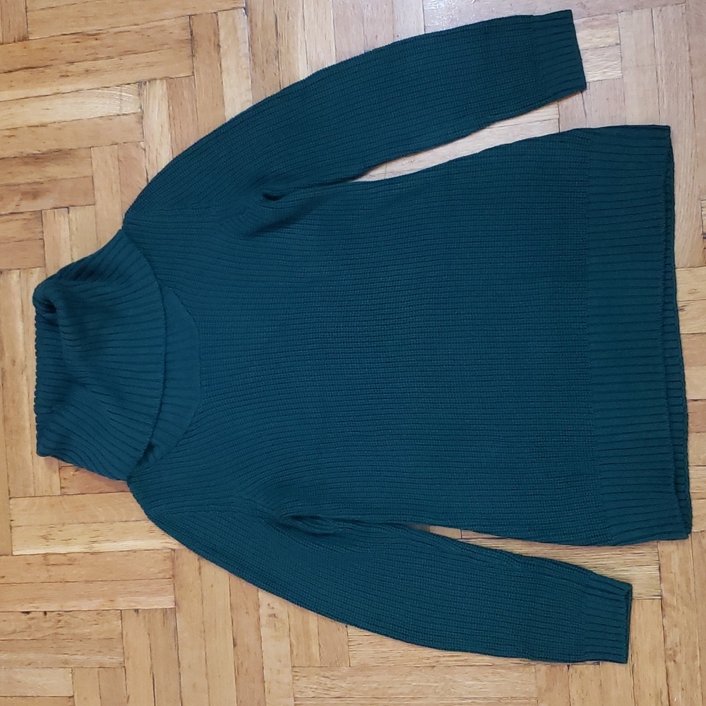 Cowlneck knit sweater